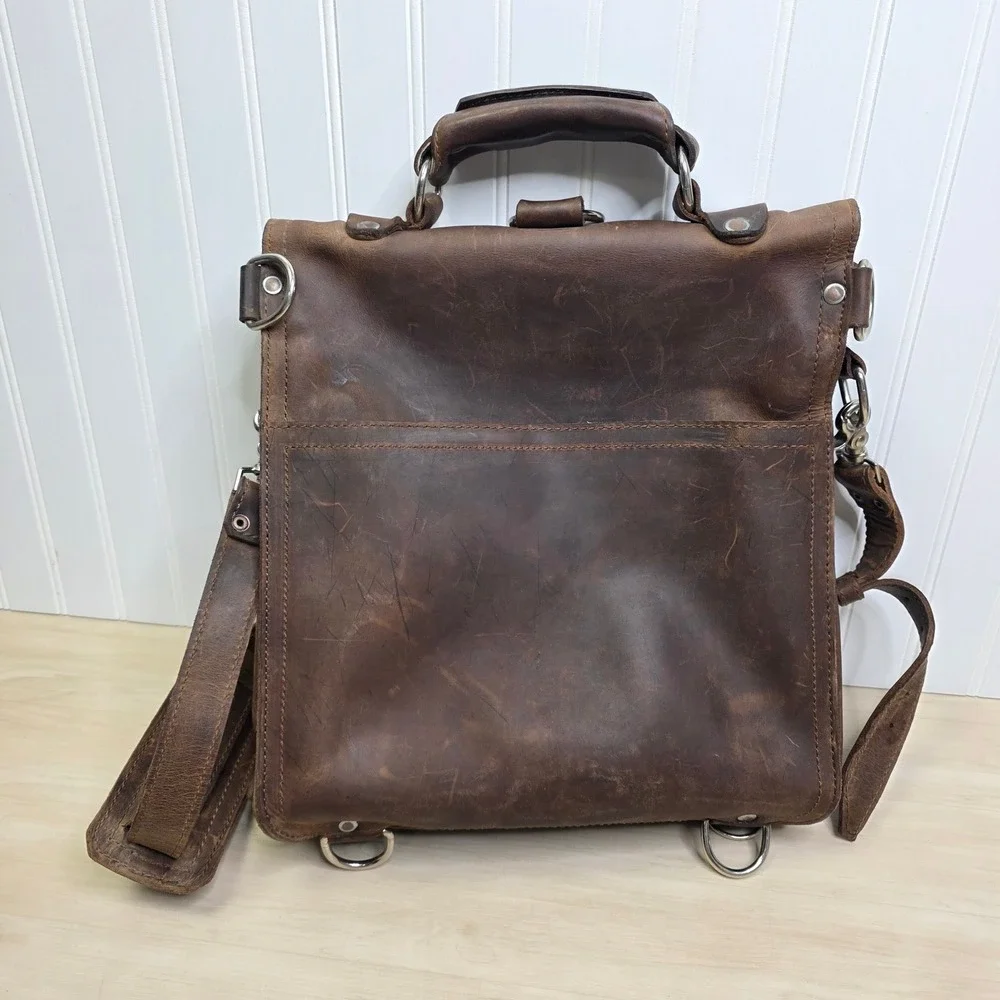 Saddleback Leather Mens Messenger Bag Dark Brown Full Grain Leather Satchel Bag
